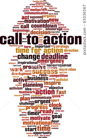 Call to action word cloud 65036567