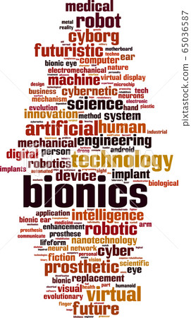 Bionics word cloud Bionics word cloud 65036587