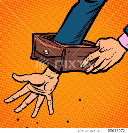 Bankruptcy businessman. Empty wallet. Economic crisis Bankruptcy businessman. Empty wallet. Economic crisis 65037072