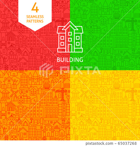 Line Building Patterns - Stock Illustration [65037268] - PIXTA