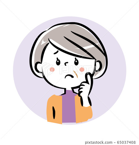 Doubt, think senior woman Doubt, think senior woman 65037408