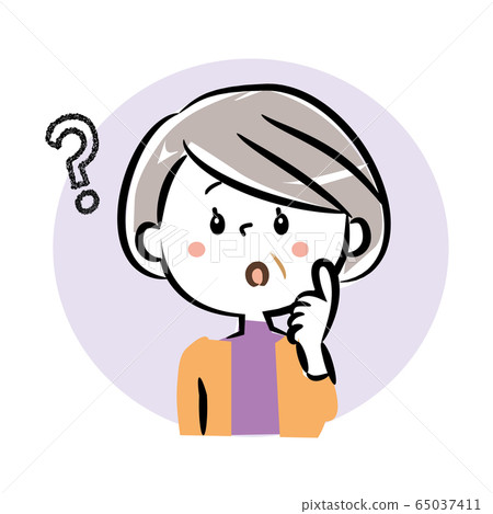 Doubt, think senior woman Doubt, think senior woman 65037411