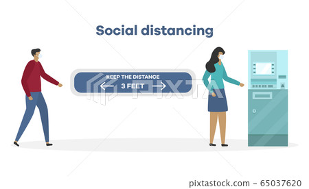 Social distancing People stay Coronavirus COVID-19 Social distancing People stay Coronavirus COVID-19 65037620