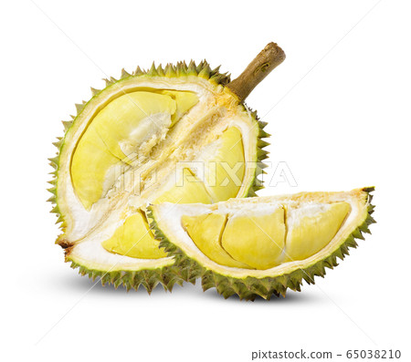 Durian isolated on white background. Durian isolated on white background. 65038210