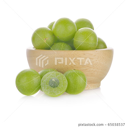 Indian gooseberry isolated on white background Indian gooseberry isolated on white background 65038537
