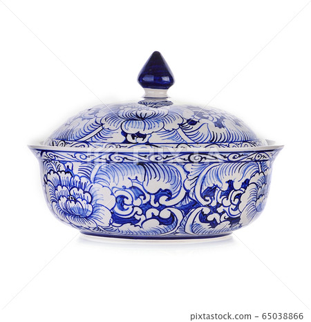 Thai Ceramic, Benjarong on white background 65038866
