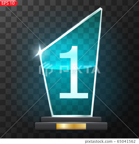 Glass Trophy Award. First place Prize plaque Glass Trophy Award. First place Prize plaque 65041562