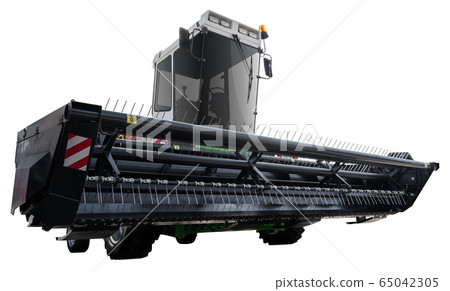 Combine harvester isolated on white 65042305