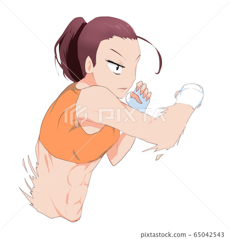 Shadow boxing_woman 65042543