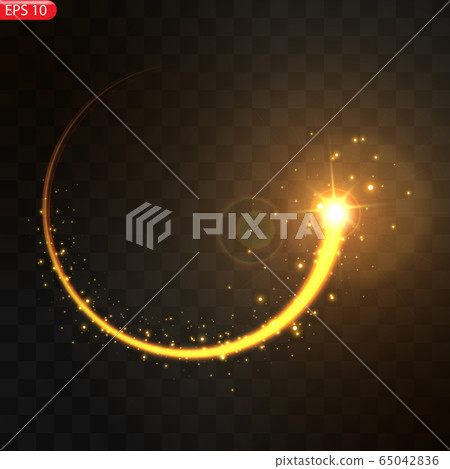 Vector illustration of realistic falling comet 65042836