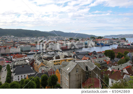 The old town of Bergen, the second largest city in Norway The old town of Bergen, the second largest city in Norway 65042869