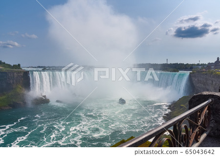 Panorama of the Canadian side of the falls, with a Panorama of the Canadian side of the falls, with a 65043642