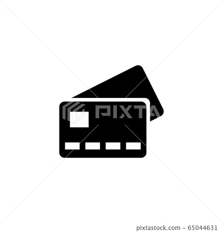 Bank Credit Card Flat Vector Icon 65044631