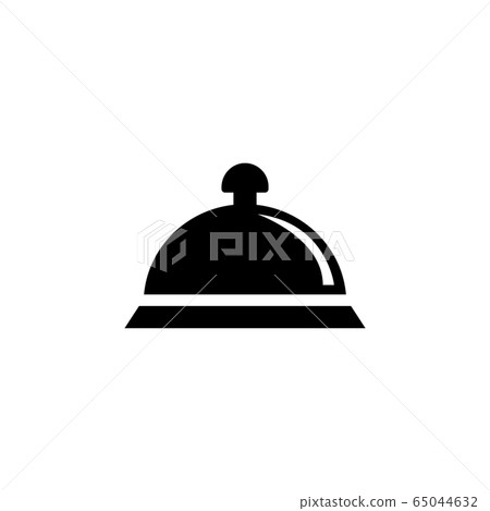 Covered Food, Dish Tray Flat Vector Icon Covered Food, Dish Tray Flat Vector Icon 65044632