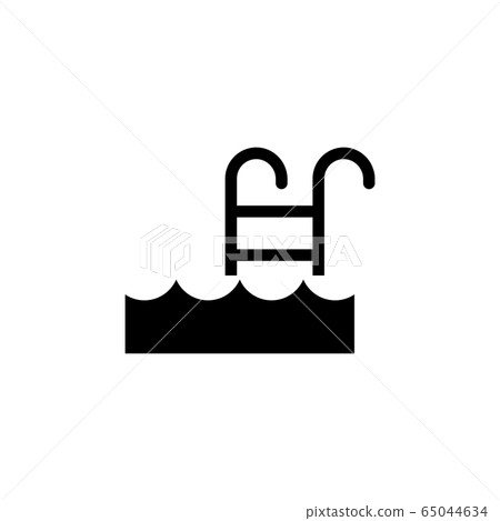 Swimming Pool Ladder Flat Vector Icon Swimming Pool Ladder Flat Vector Icon 65044634