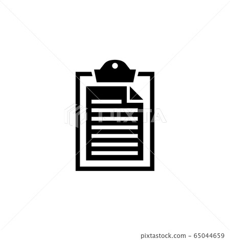 Clipboard and Paper Flat Vector Icon Clipboard and Paper Flat Vector Icon 65044659