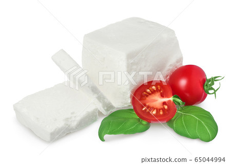 Feta cheese isolated on white background. With clipping path and full depth of field Feta cheese isolated on white background. With clipping path and full depth of field 65044994