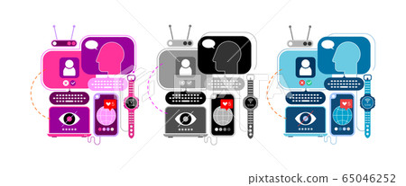 Social Networking vector designs 65046252