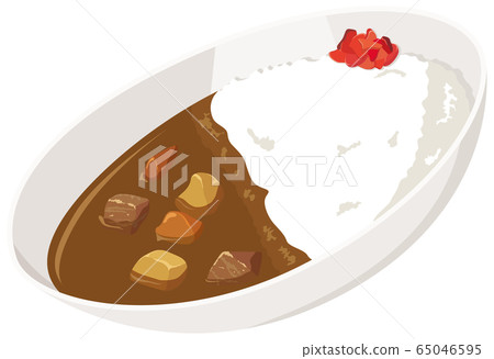 Curry rice white plate 65046595