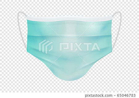 Vector 3d Realistic Blank Disposable Breathing Respiratory Medical Hospital Pollution Protect Face Mask Closeup Isolated. China Coronavirus Quarantine. 2019-nCoV, COVID-2019 concept Vector 3d Realistic Blank Disposable Breathing Respiratory Medical Hospital Pollution Protect Face Mask Closeup Isolated. China Coronavirus Quarantine. 2019-nCoV, COVID-2019 concept 65046783