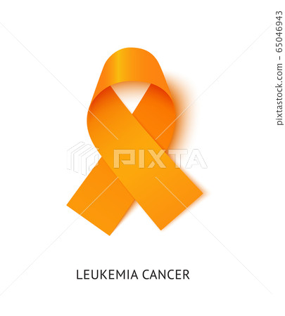 Leukemia cancer awareness ribbon vector realistic illustration Leukemia cancer awareness ribbon vector realistic illustration 65046943