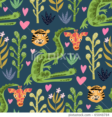 African animals pattern 12 65048784