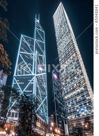 Futuristic view on skyscrapers include Bank of Futuristic view on skyscrapers include Bank of 65048841