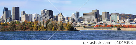 Montreal skyline and Saint Lawrence River in autumn Montreal skyline and Saint Lawrence River in autumn 65049398