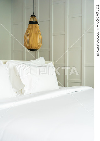 Pillow on bed decoration interior of bedroom interior 65049521