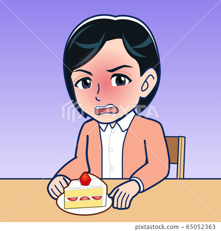 Woman eating cake Woman eating cake 65052363