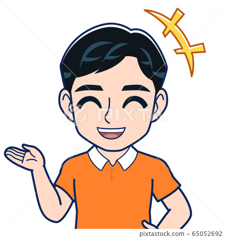 橙色襯衫的男人 橙色襯衫的男人 65052692