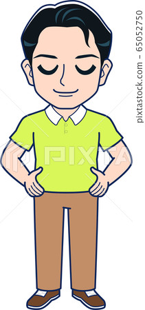 黃綠色襯衫的男人 65052750