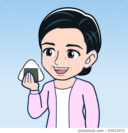 Eat rice balls - Stock Illustration [65052872] - PIXTA