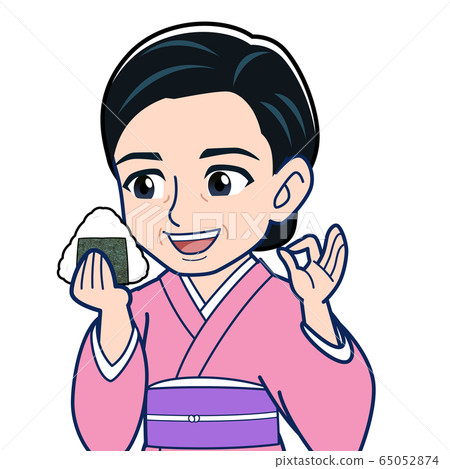 Eat rice balls - Stock Illustration [65052874] - PIXTA
