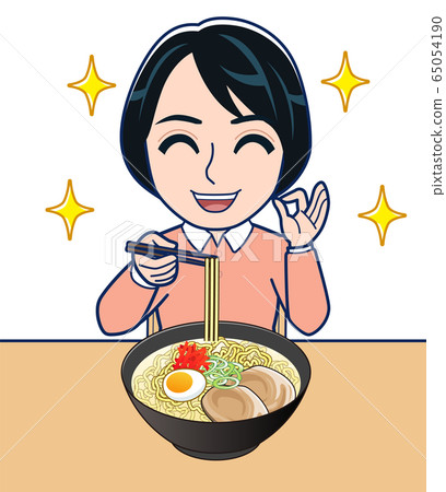 女人吃拉麵 65054190