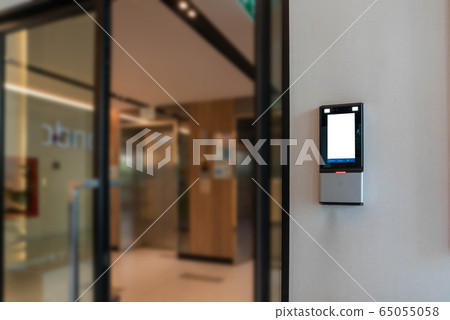 Face scanner on a building entrance wifi system to 65055058