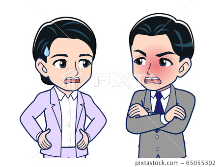 Female boss and male subordinate Female boss and male subordinate 65055302