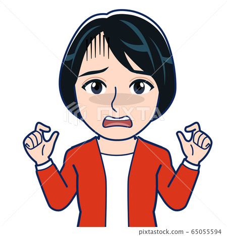 Woman in red clothes Woman in red clothes 65055594