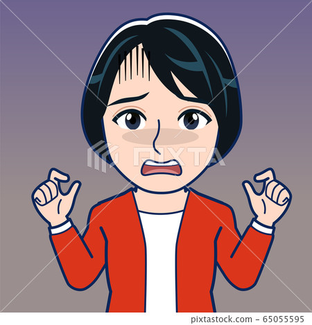 Woman in red clothes Woman in red clothes 65055595