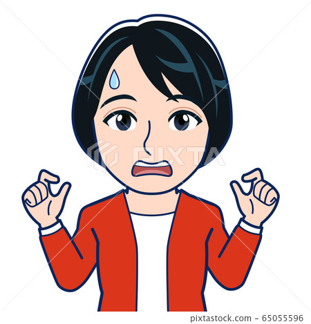 Woman in red clothes Woman in red clothes 65055596
