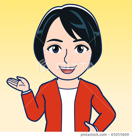 Woman in red clothes 65055609