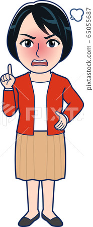 Woman in red clothes 65055687