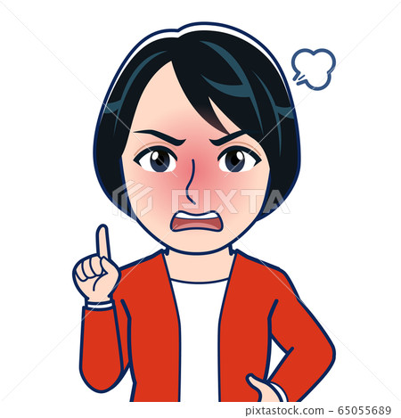 Woman in red clothes 65055689