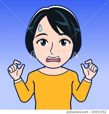 女人穿著橙色 65055762