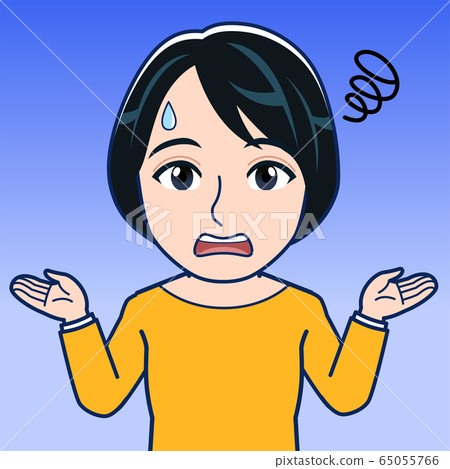 女人穿著橙色 65055766