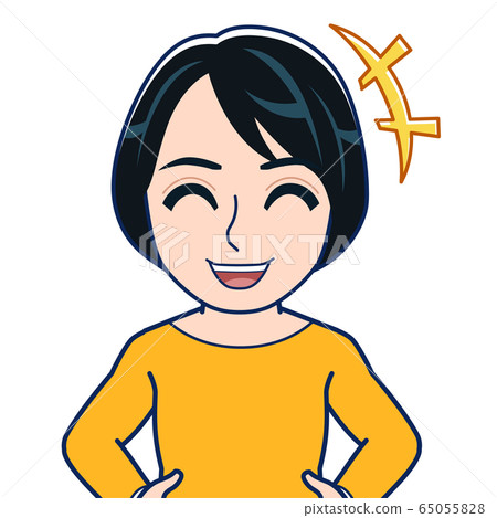 Woman dressed in orange Woman dressed in orange 65055828