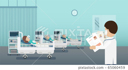 Doctor with critical patients 65060459