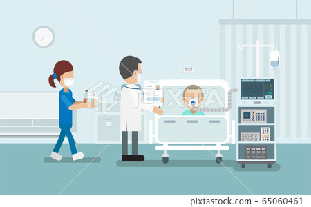 Critical patient with ventilator 65060461