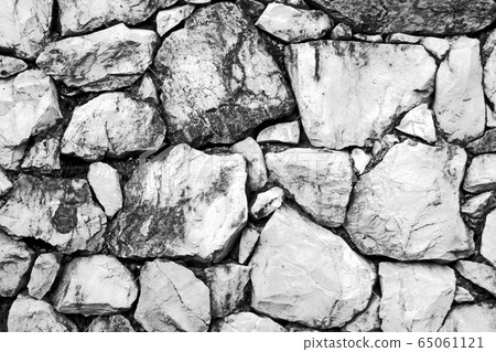 black and white background texture of stone wall black and white background texture of stone wall 65061121