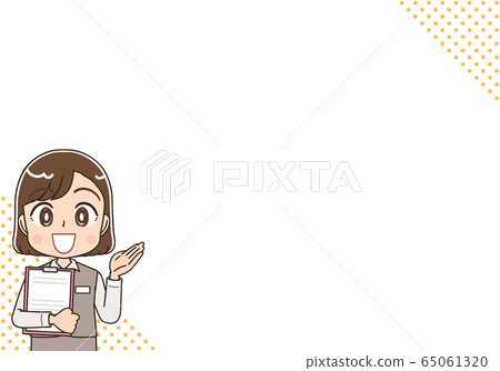 Receptionist Uniform Staff Medical Office Banker Notice Illustration Receptionist Uniform Staff Medical Office Banker Notice Illustration 65061320